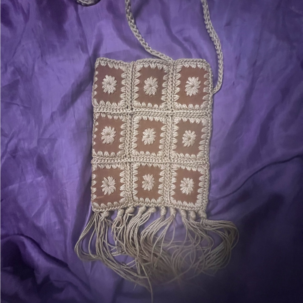 Geometric Crossbody Crochet Festival Pouch Bag​ - Picture 11 of 15